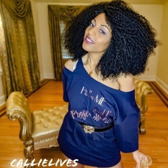 Miz Prosecco holic: Curved Hem Graphic T-shirt - Picture 10 of 12